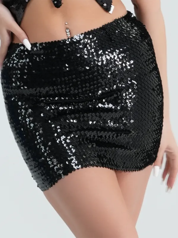 Wearable Knit Sequined Skirt
