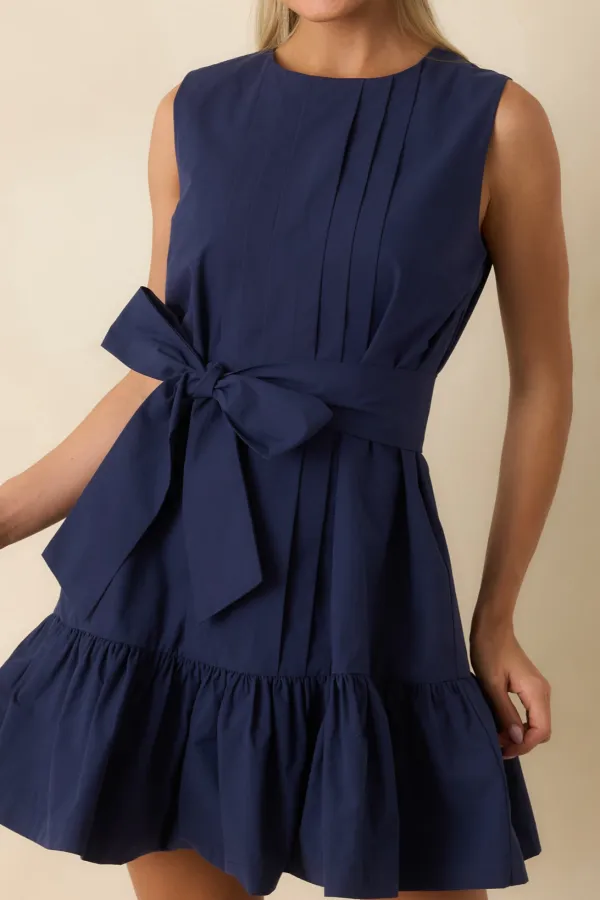 Pleated Mini Dress