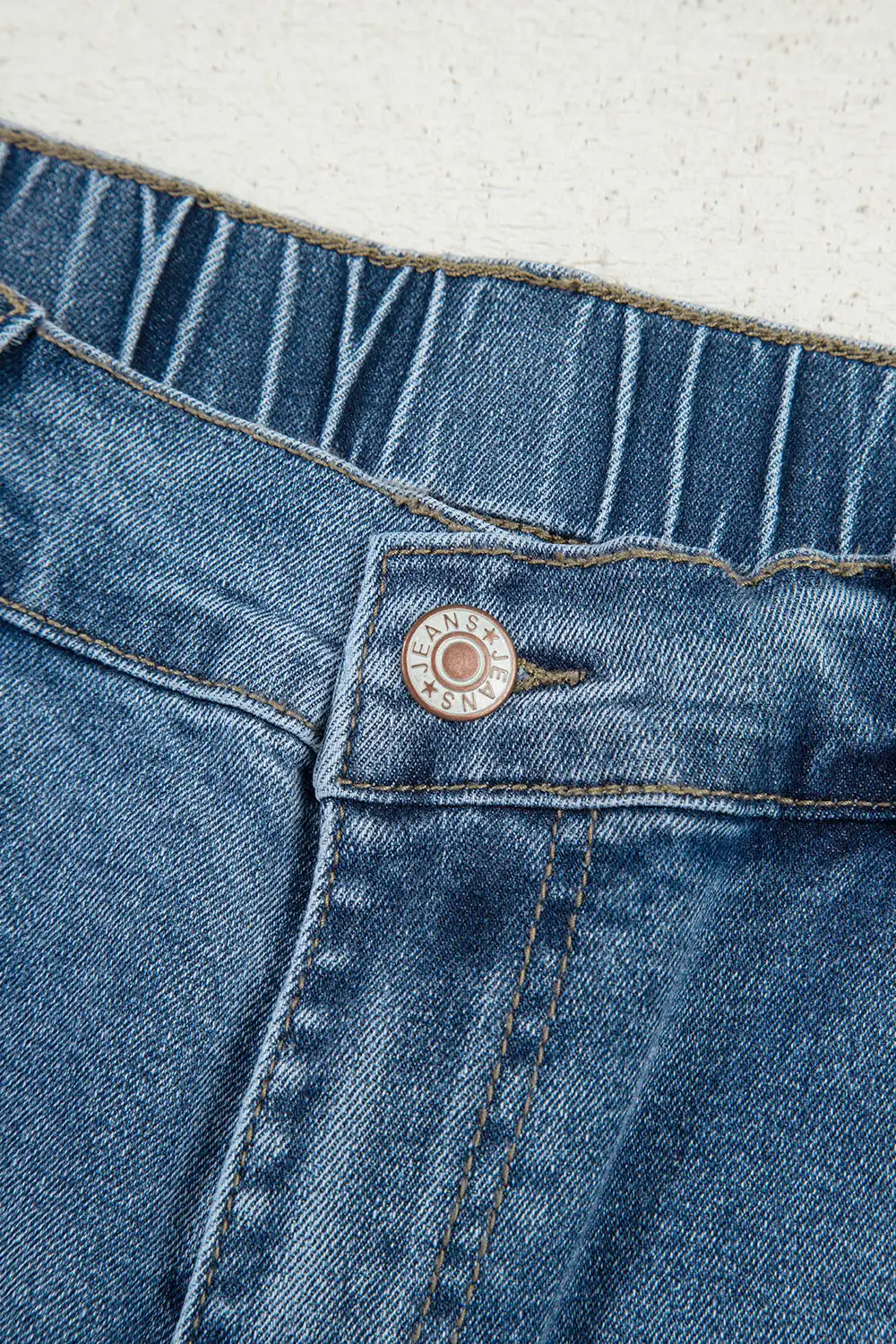 Casual Ribbed Denim Jeans