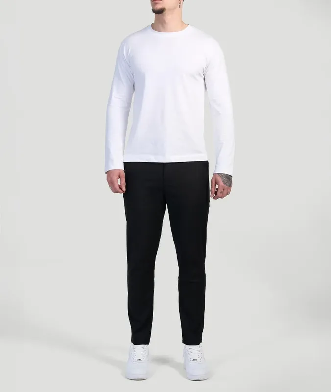 Black Stretch Pants Clean Cut