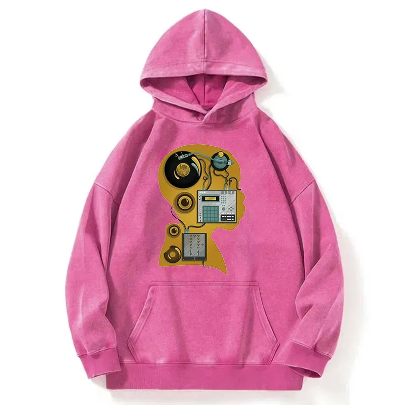 Hip Hop DJ Washed Hoodie
