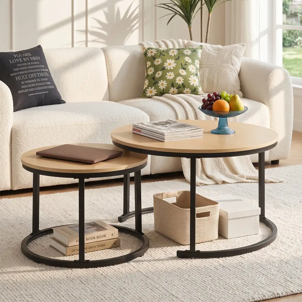 Modern Nesting Coffee Table Set