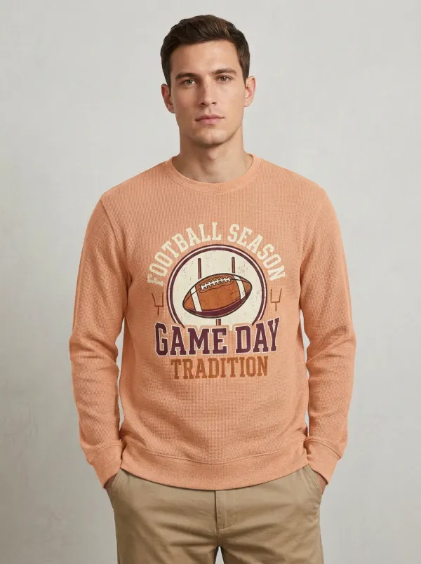 Football Graphic Casual Hoodie