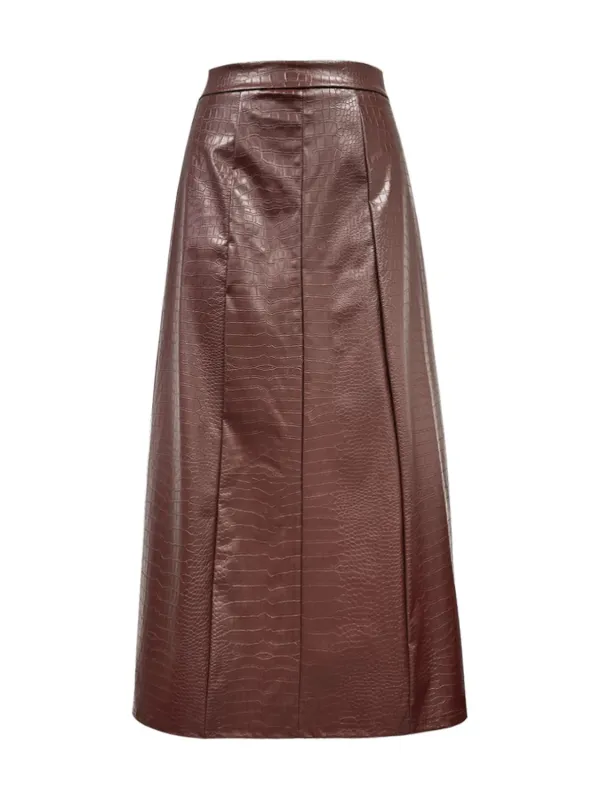 Polished Smooth Midi Skirt