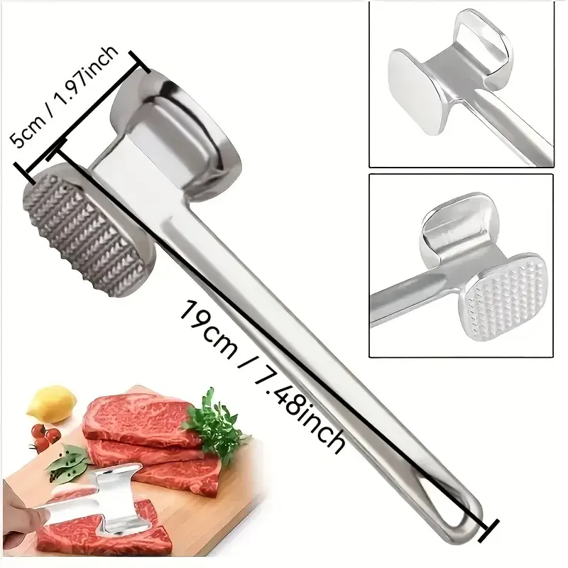 Heavy-Duty Double-Sided Meat Tenderizer