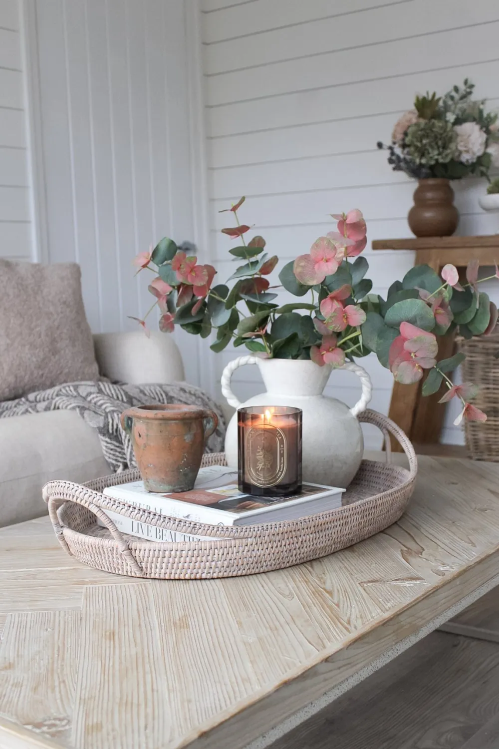 Rattan Large Tray with Handles
