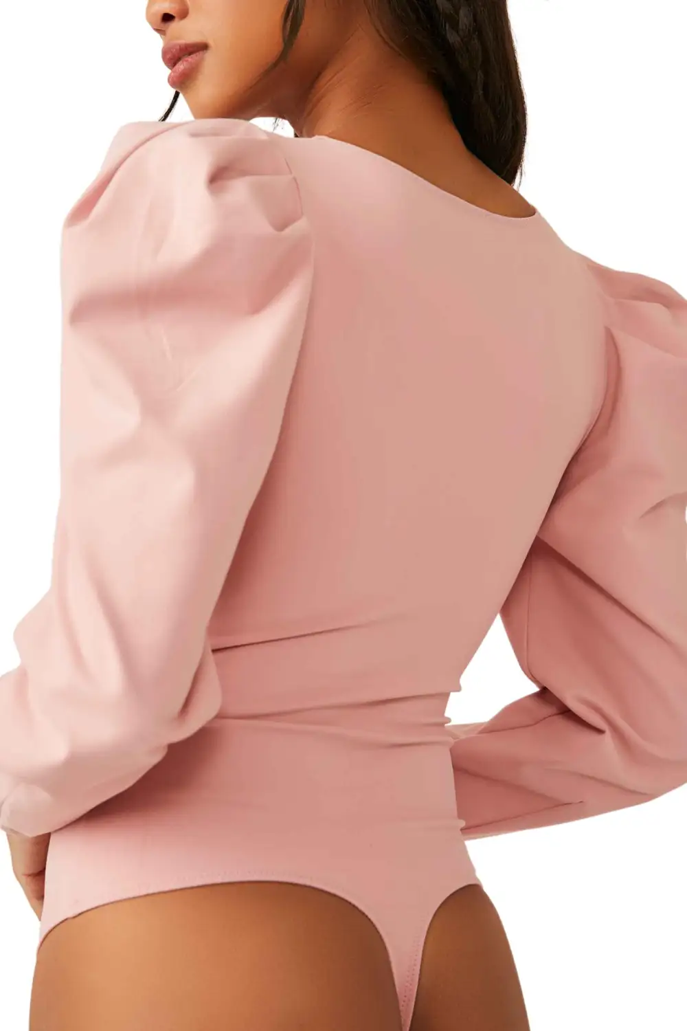 Pleated Long Sleeve Statement Bodysuit