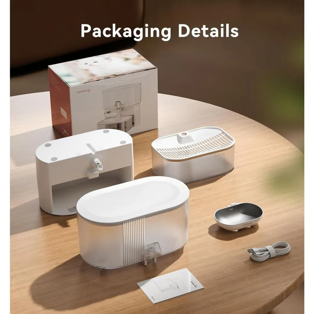 Automatic Cat Water Fountain with Large Capacity, Pet Essential for Fresh Water Supply