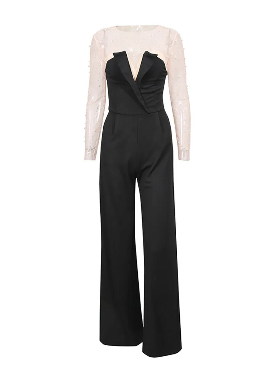 Azalea Elegant Pearl Jumpsuit Set