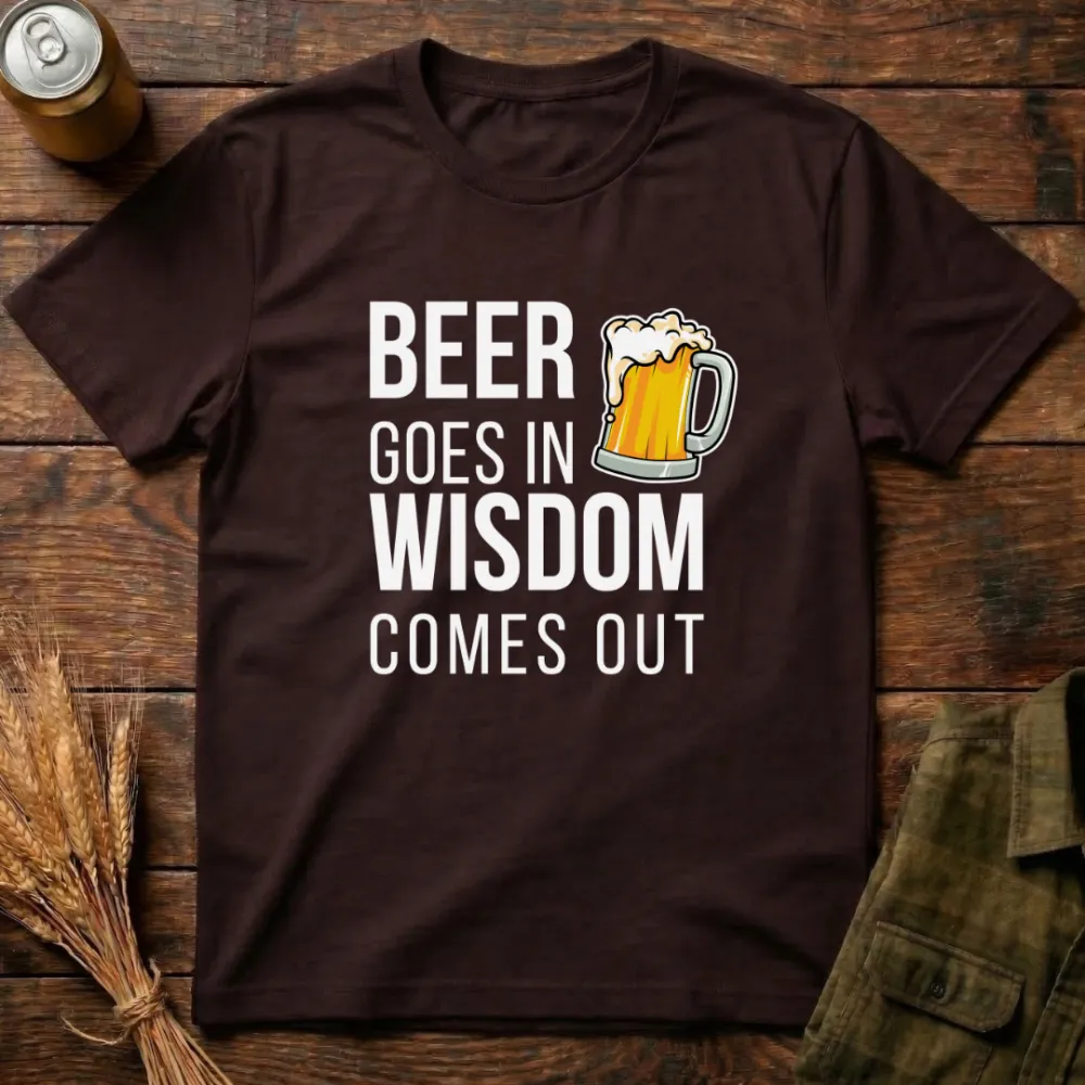 Beer Wisdom Graphic Cotton T-Shirt