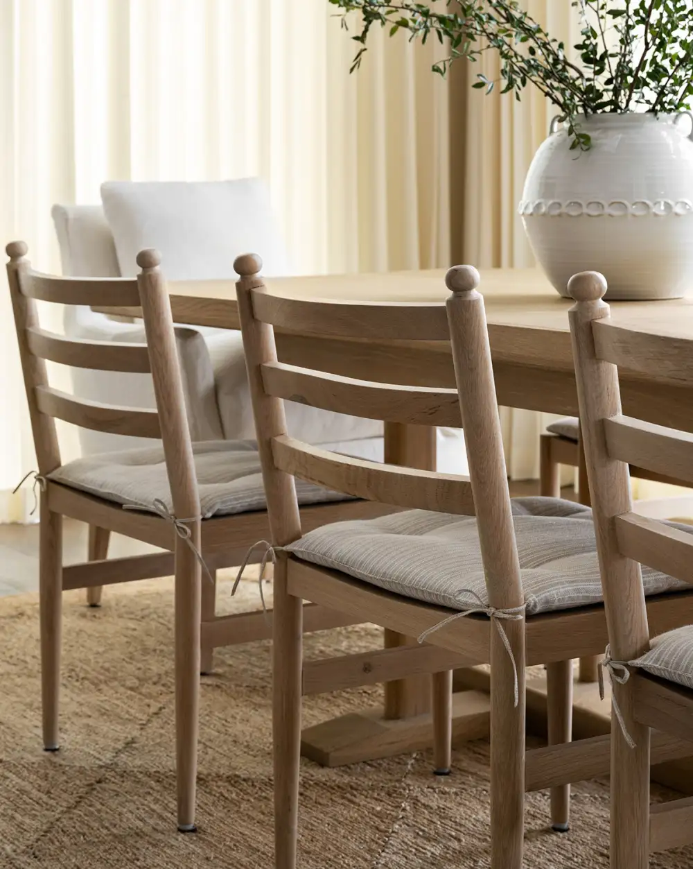 Upholstered Oak Dining Chair