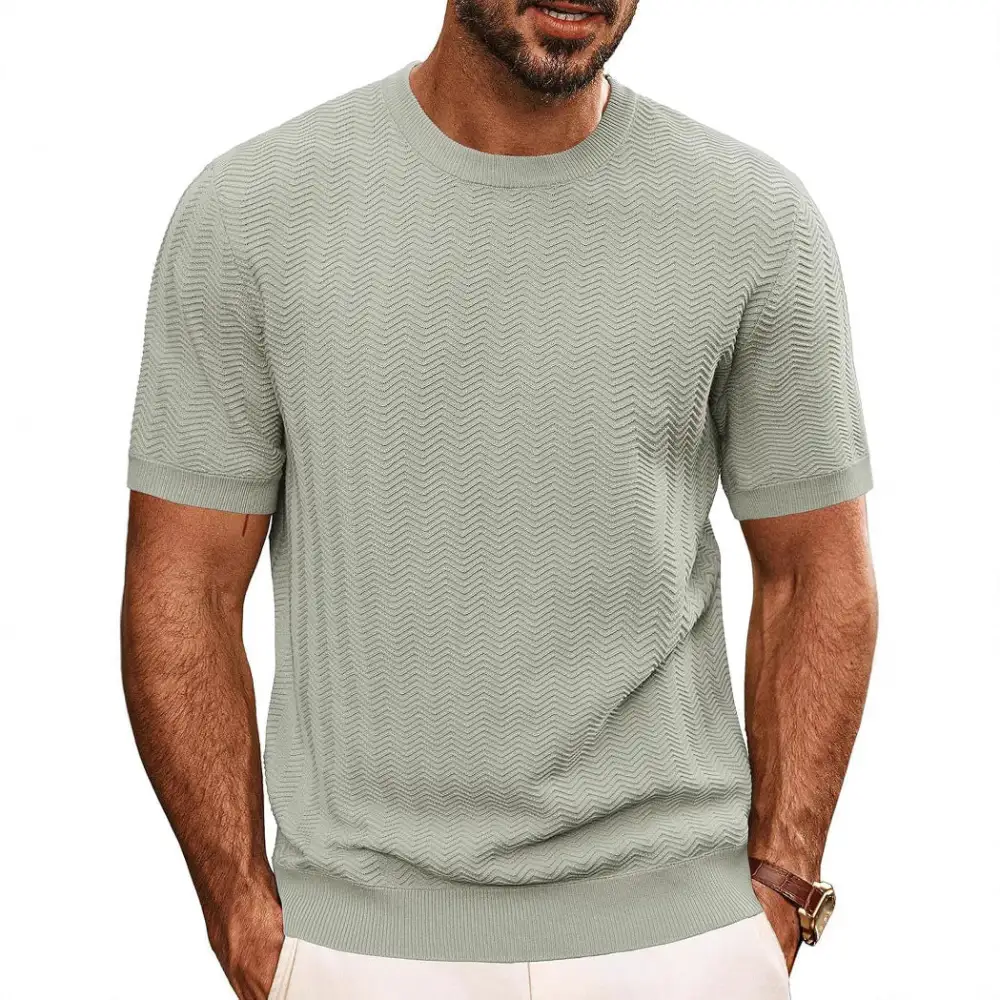 Men's Structured Round Neck T-Shirt