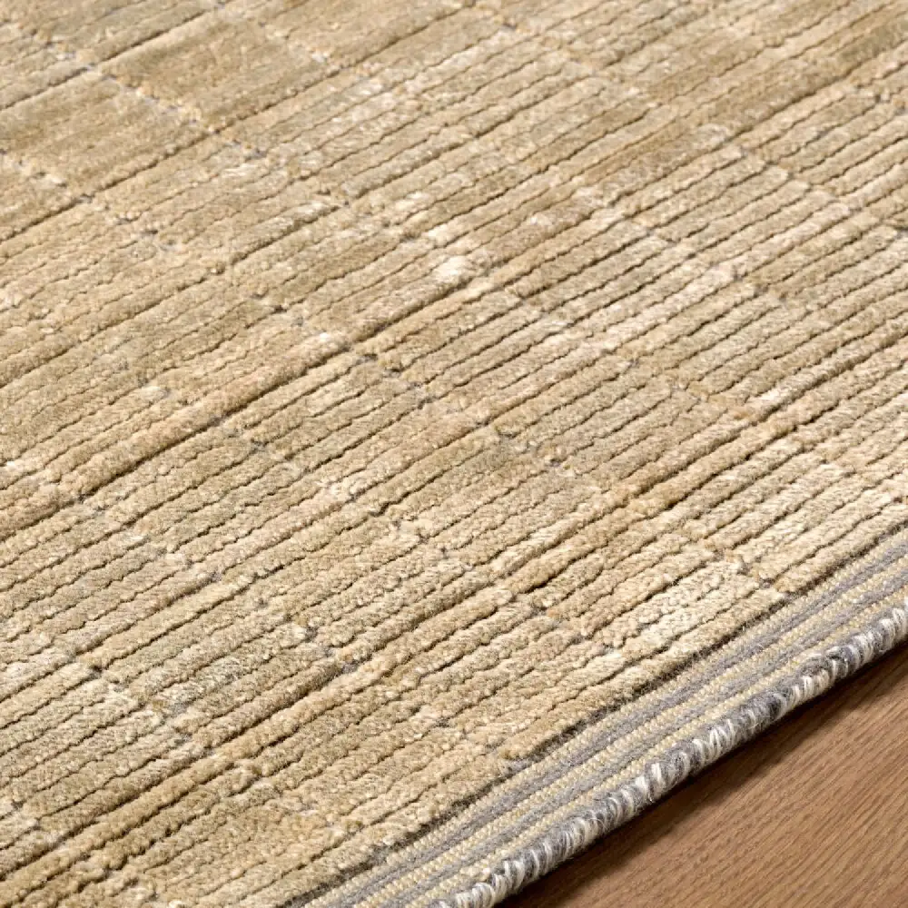 Hand-Loomed Square Pattern Carpet