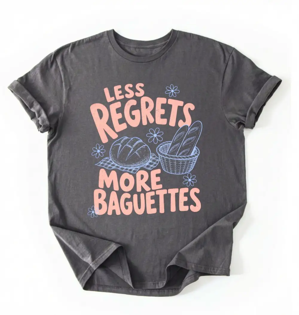 Baguette Baking Graphic Cotton Tee