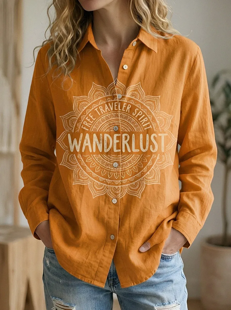 Wanderlust Traveler Mandala Casual Shirt