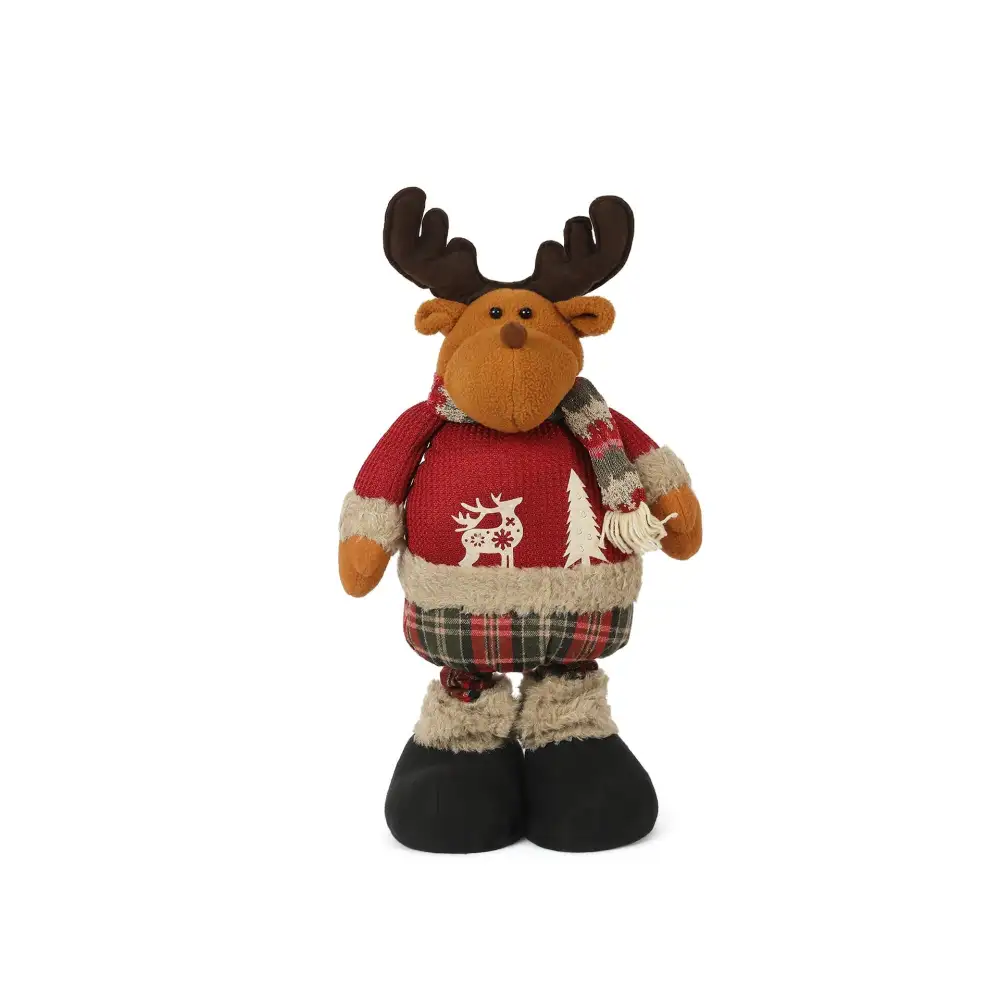 Scarfed Extendable Moose Figure