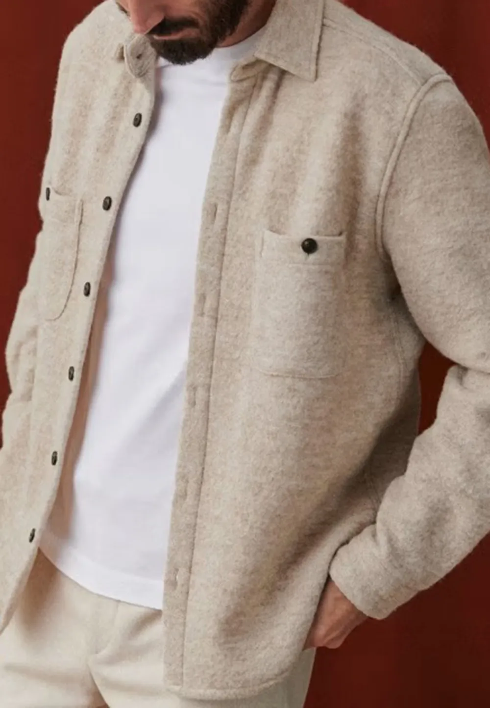 Olive Green Two Chest Pocket Long Sleeve Shirt