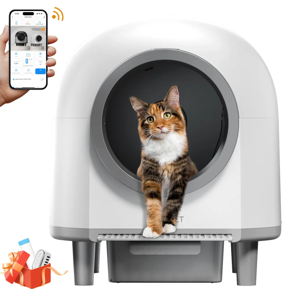 Smart Automatic Cat Litter Box with App Control, Cat Essential for Hands-Free Litter Management