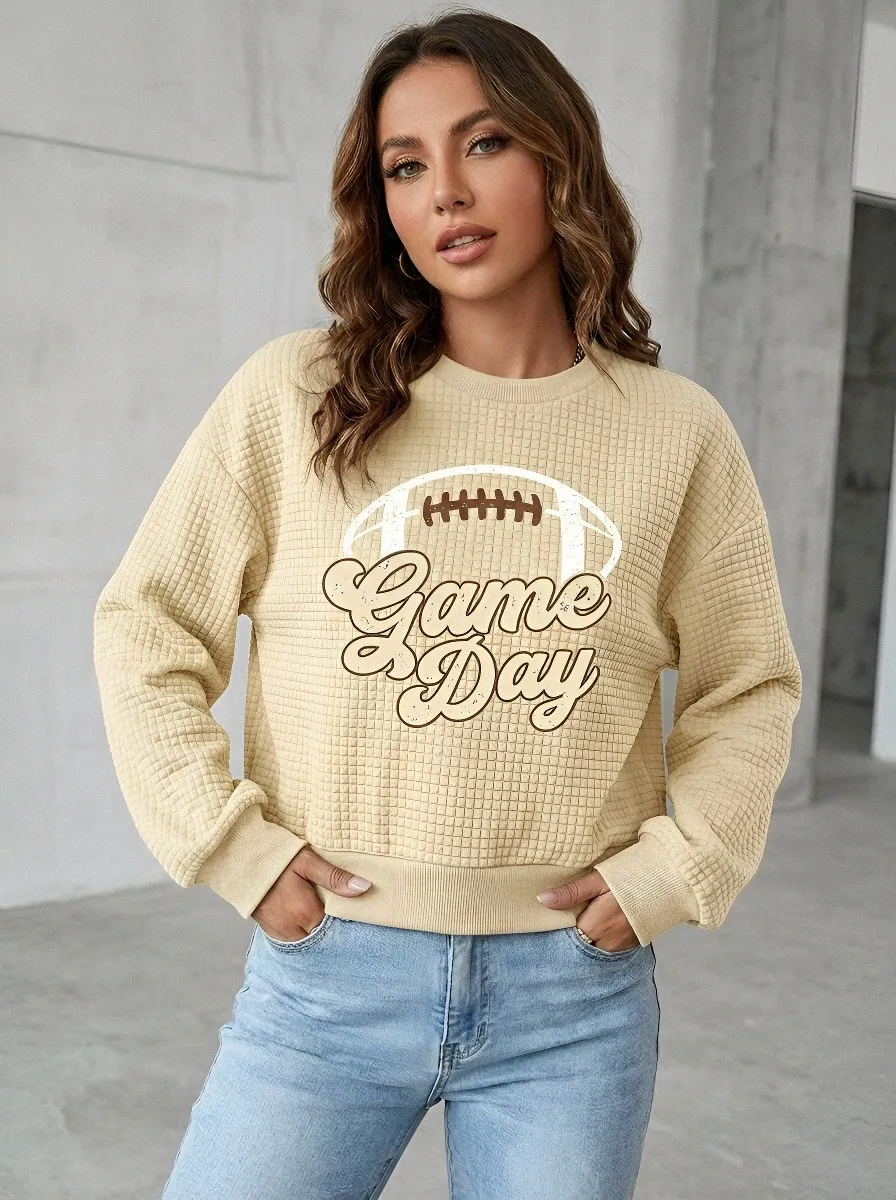 Women's Football Fan Game Day Graphic Printed Sweatshirt