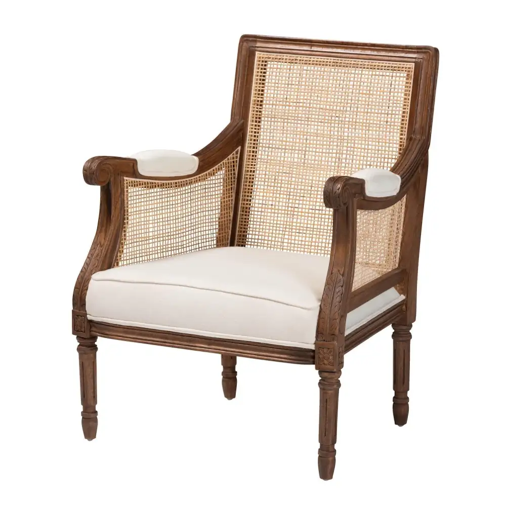 Wooden Padded Accent Chair