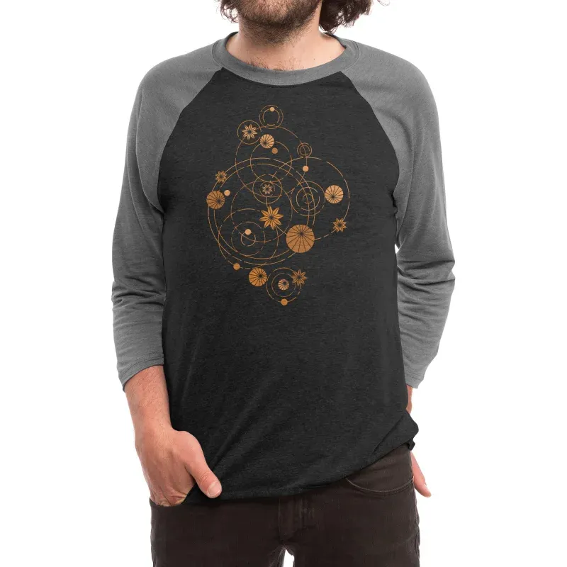Striped Floral Art Print Men's Long-Sleeved T-Shirt