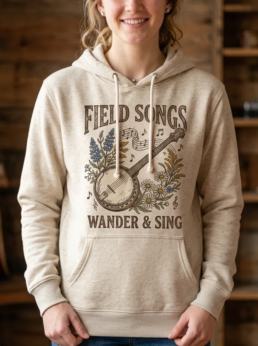 Music-Festival Banjo Country Music Graphic Hoodie