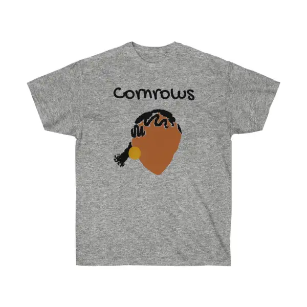 Cornrow Pattern Graphic Tee