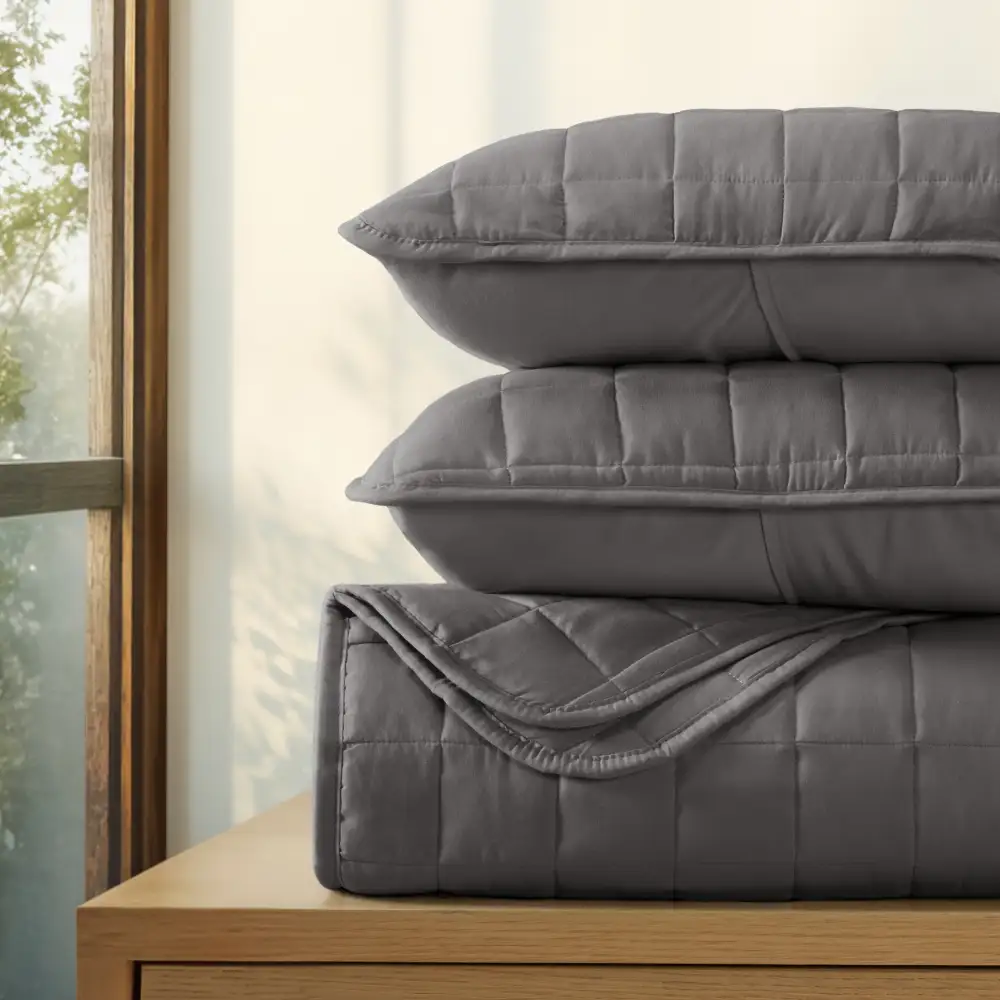 Square Quilted Coverlet Set
