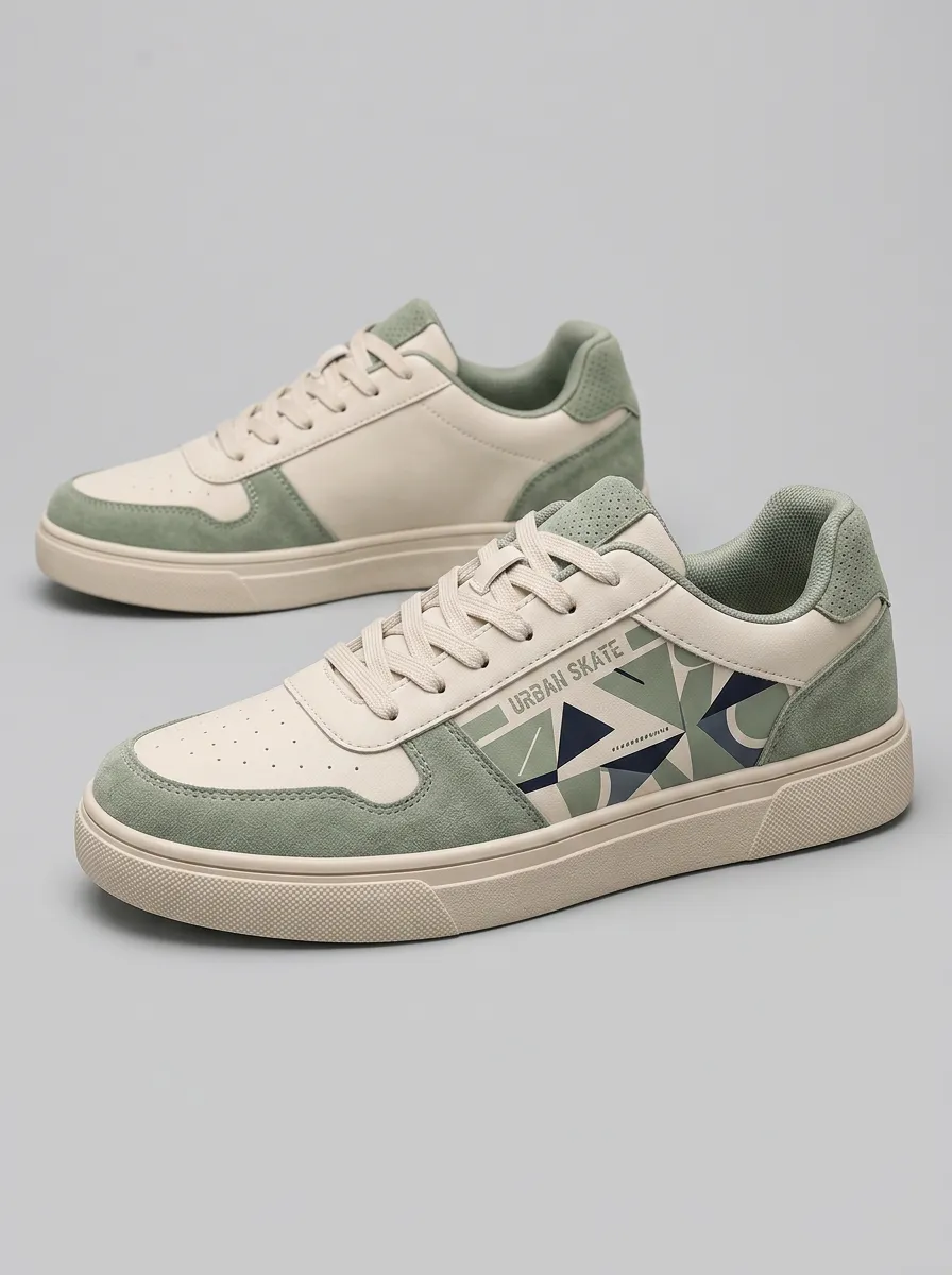 Men's Urban Skate Geometric Pattern Patterned Skate Shoes