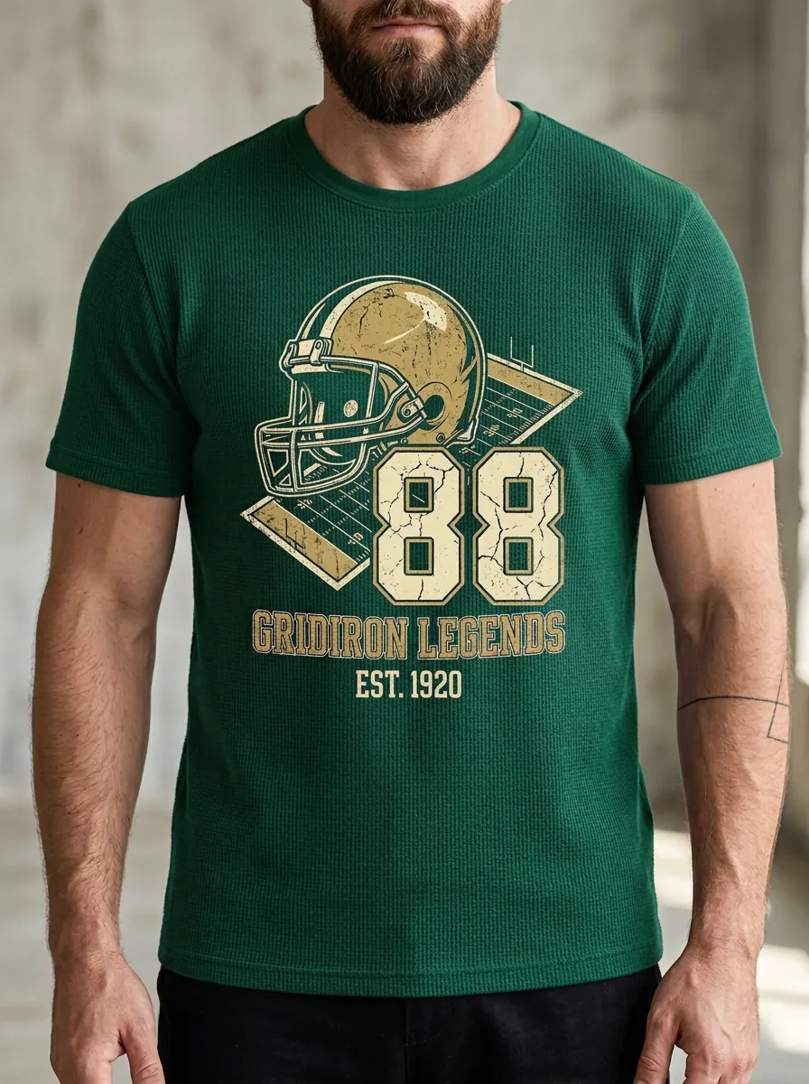Men's Retro Gridiron Helmet T-Shirt