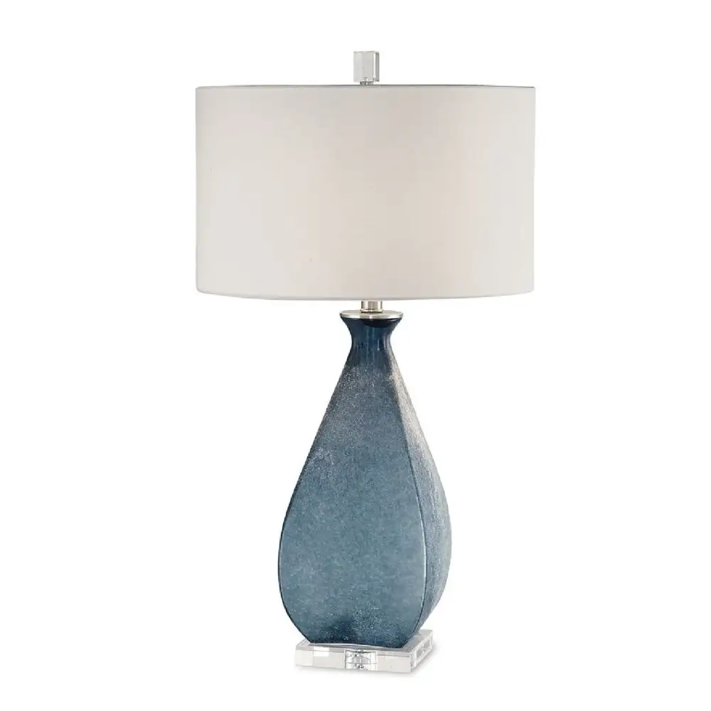 Etched Glass Table Lamp