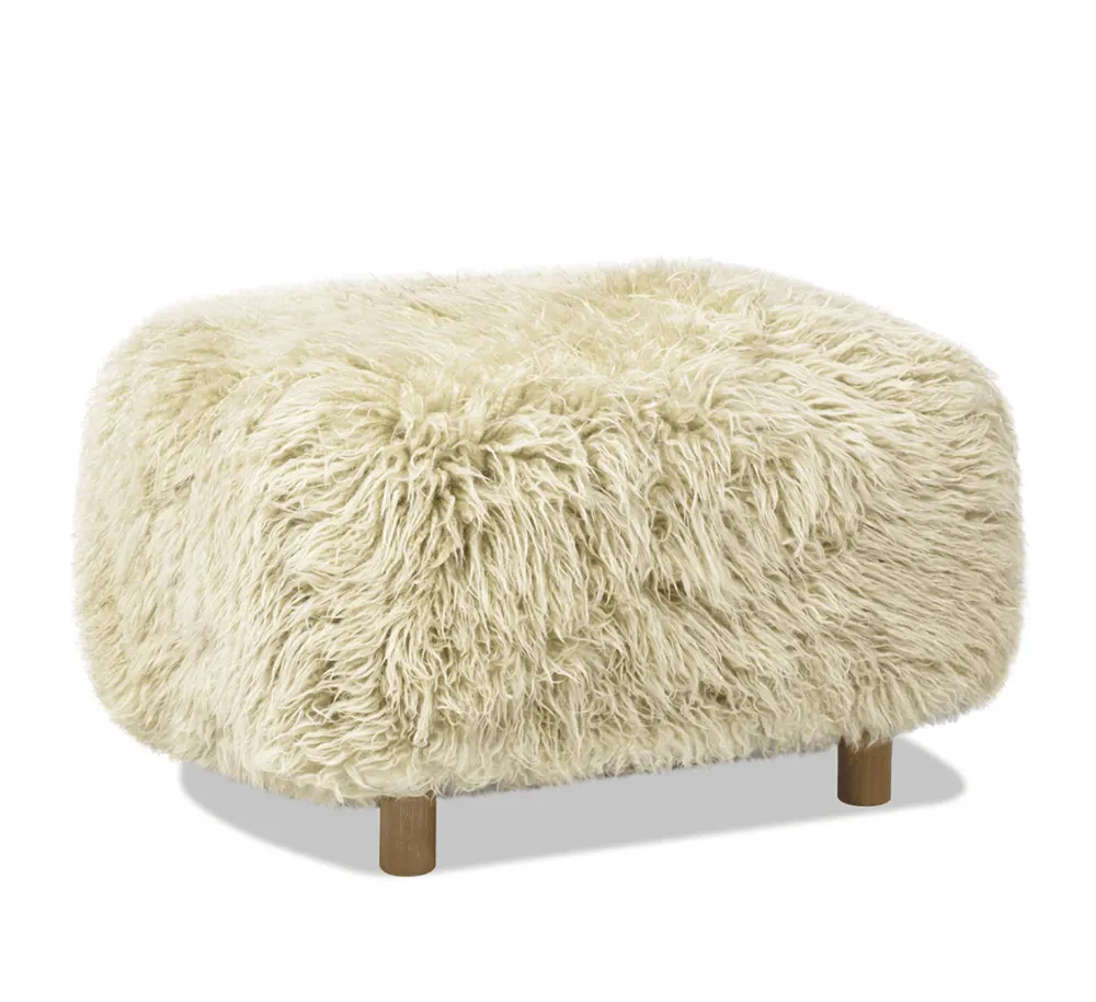 Zealand Sheepskin Ottoman