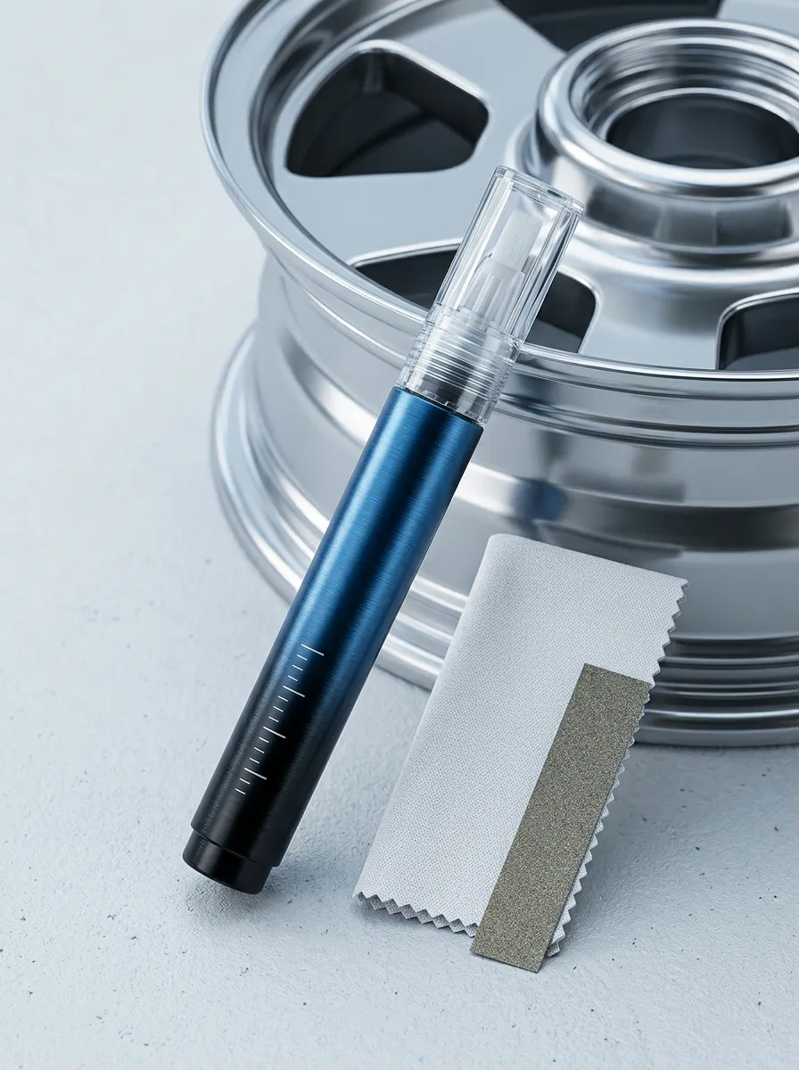 Chrome Wheel Touch-Up Pen with Printed Design