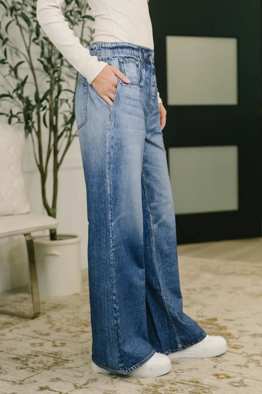 Printed Wide Leg Bottoms
