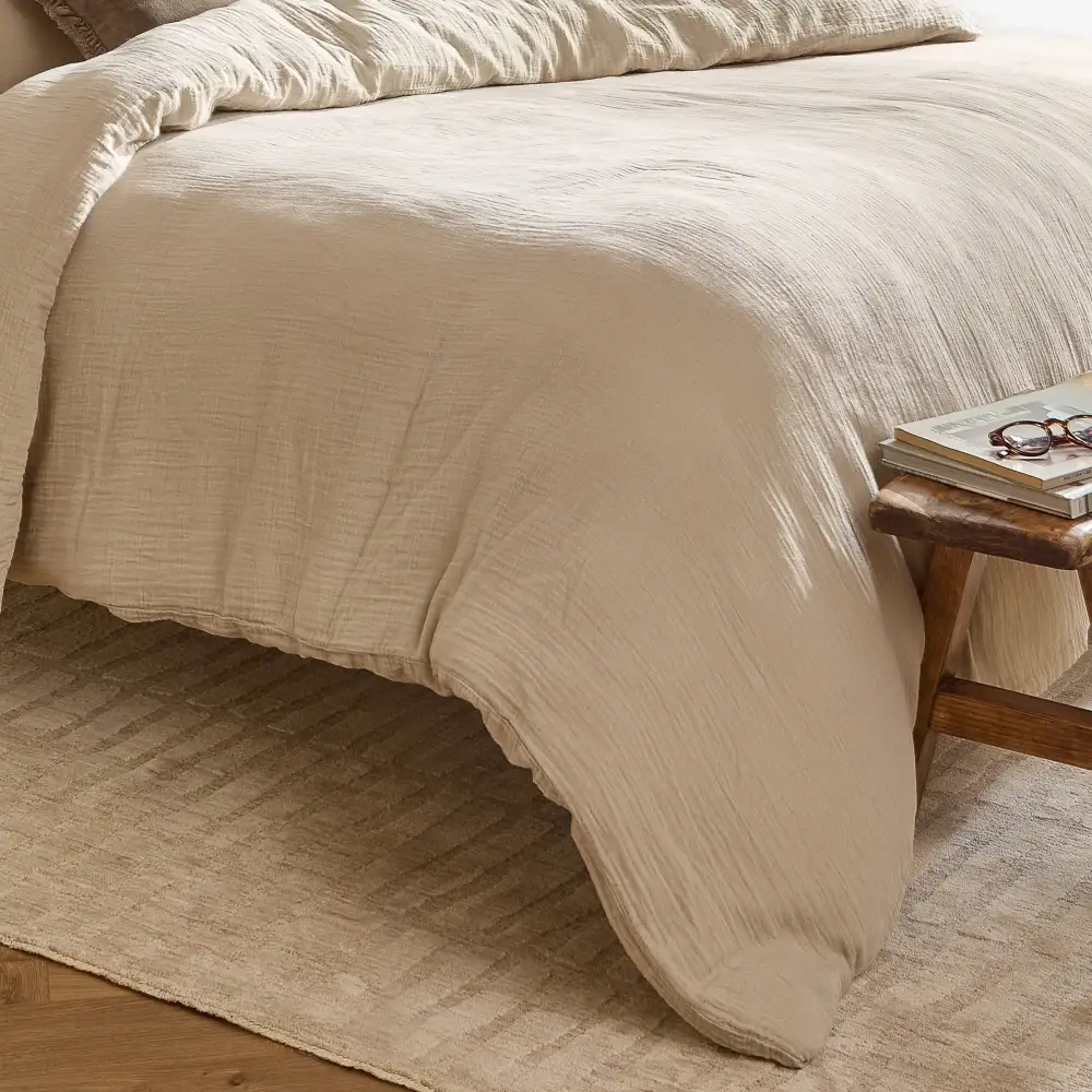 Contemporary Bedroom Printed Cotton Duvet Cover Set