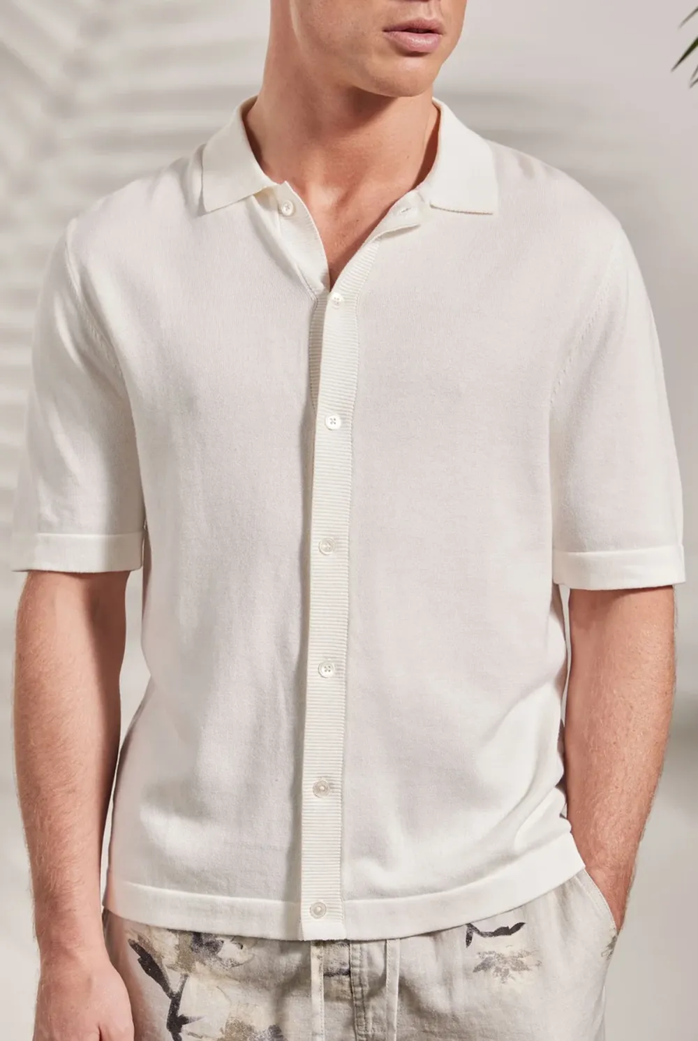 Knit SS Shirt- Winter white