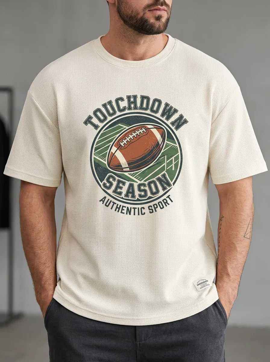Football Graphic Casual T-Shirt