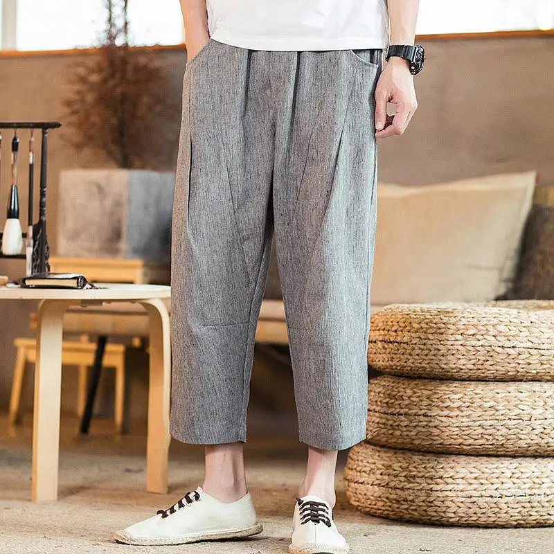 Drawstring Elastic Waist Pants