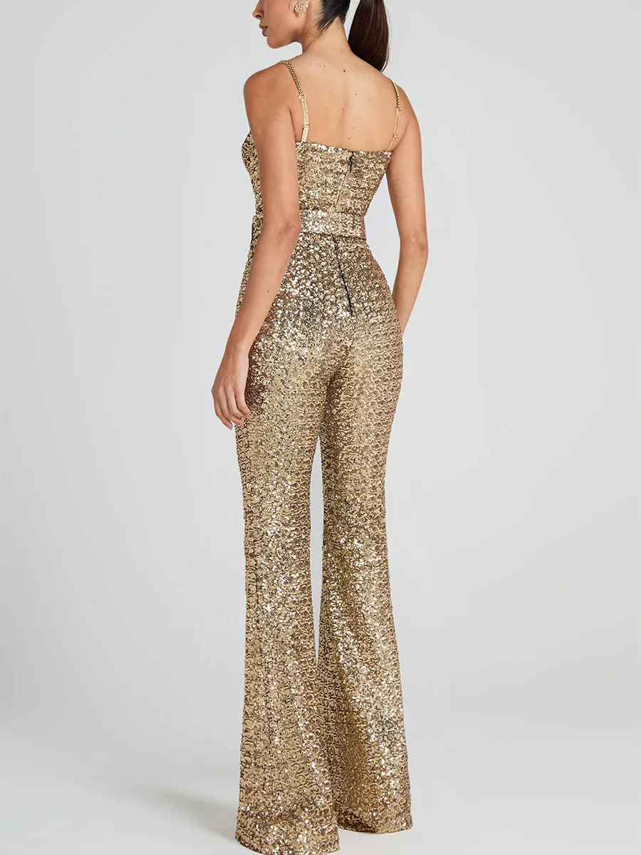 Evangeline Sequin Jumpsuit