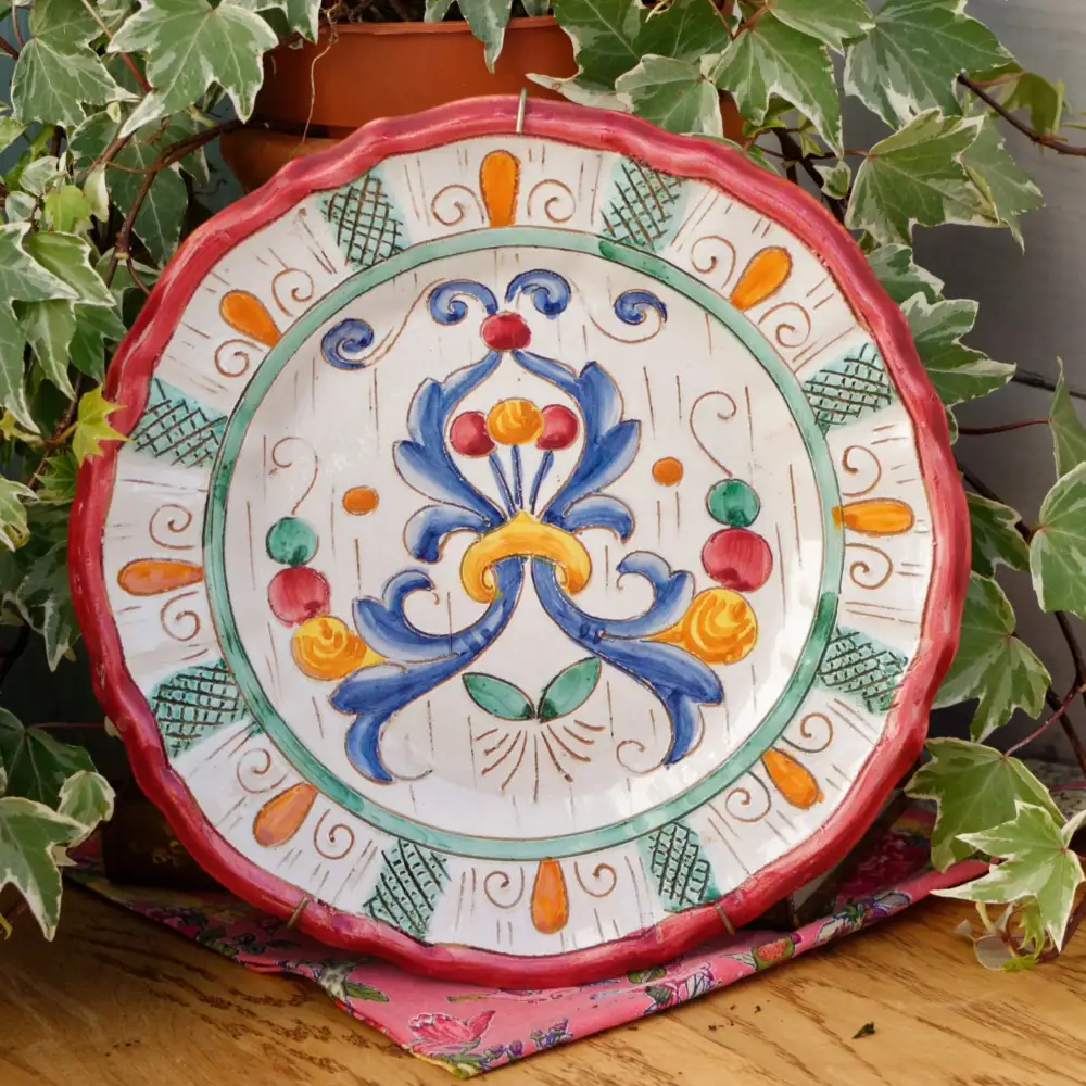 Hand-Painted Ceramic Decorative Plate