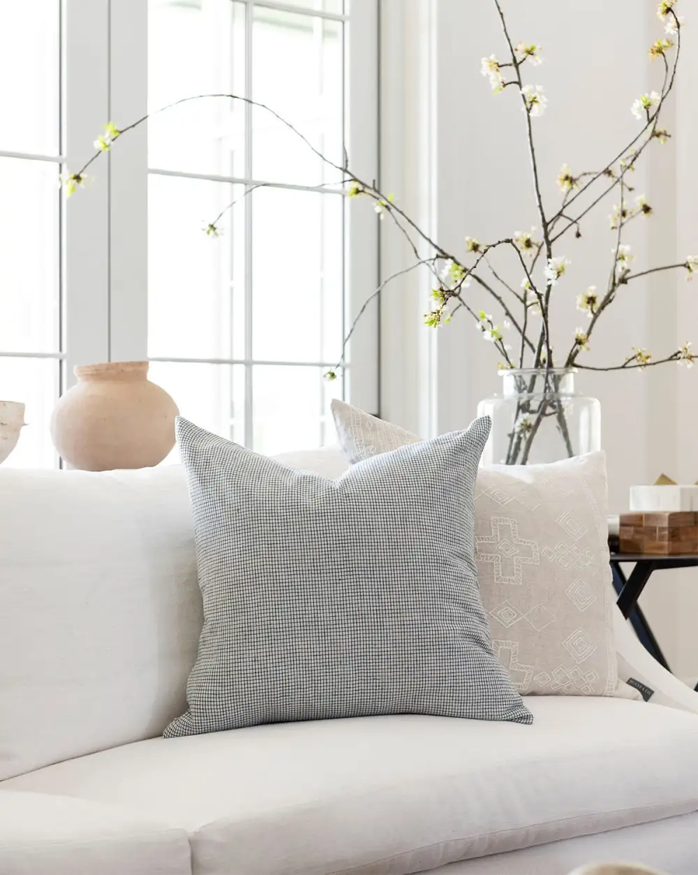 Plaid Geometric Pillow Cover