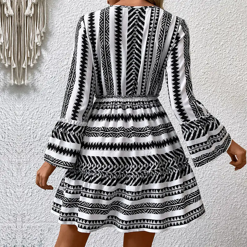 Women's Ruffled Boho Dress
