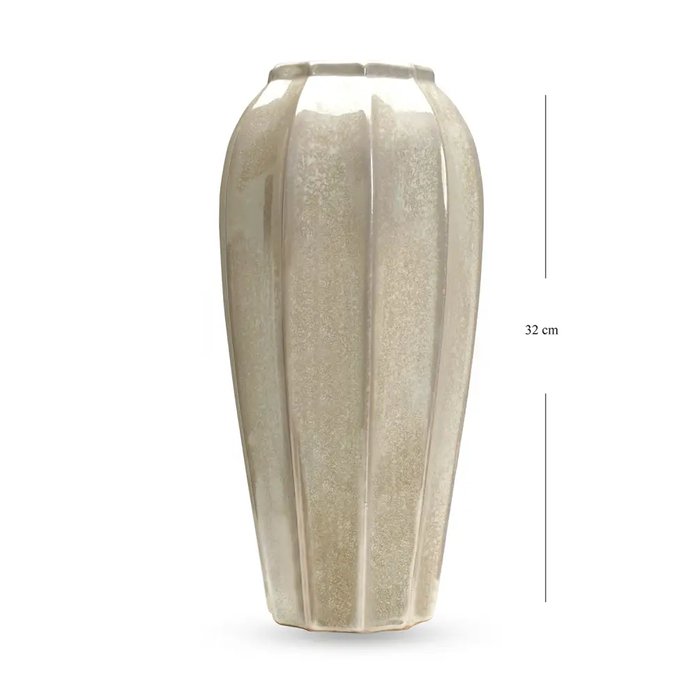 Ivory Smooth Ceramic Vase