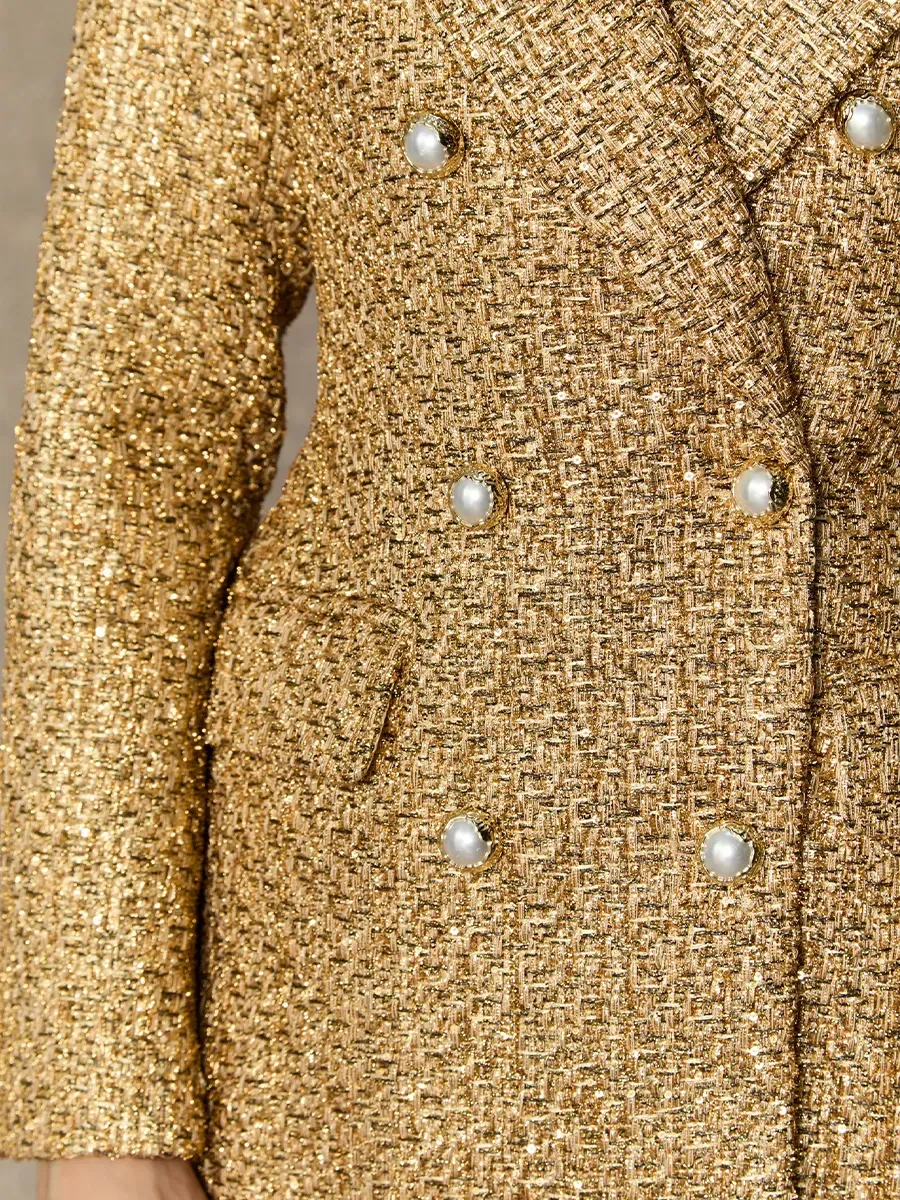 Liliana Blazer Dress In Gold