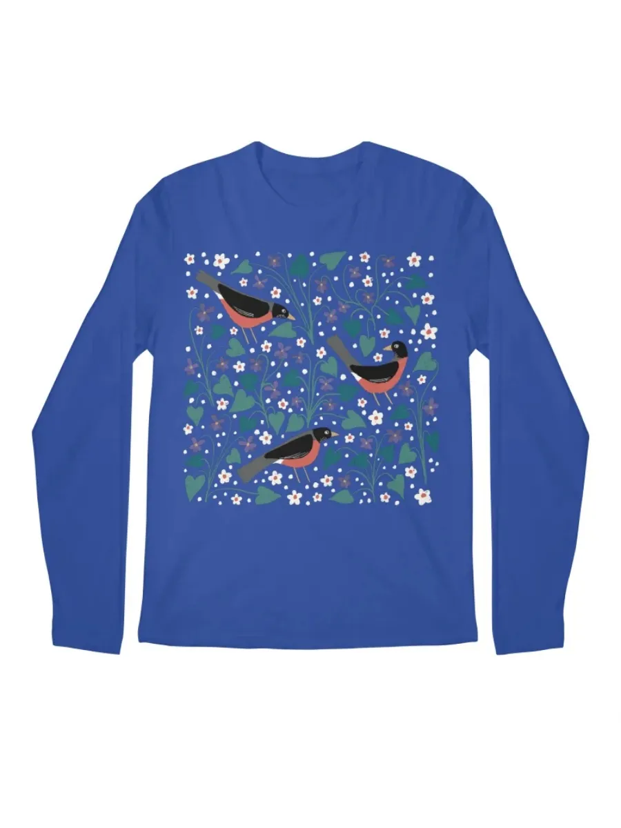 Robin Bird Floral T-Shirt