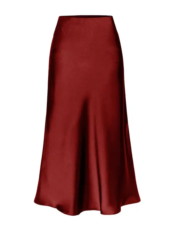 Airy Simple Satin Skirt