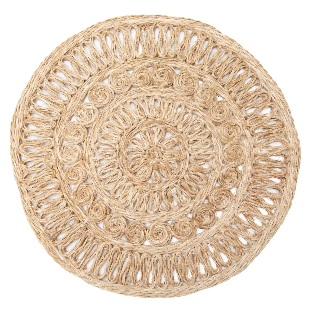 Woven Abaca Round Placemat Set