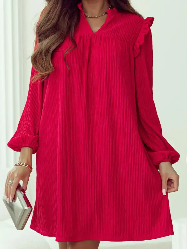 Textured Lightweight Feel Mini Dress