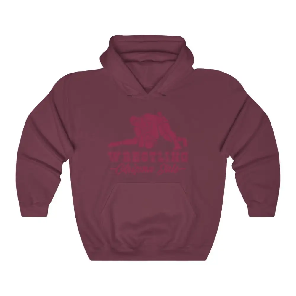Soft Fleece Sport Print Wrestling Graphic Pullover Hoodie