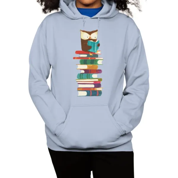 Book Owl Hoodie, Whimsical Casual Pick
